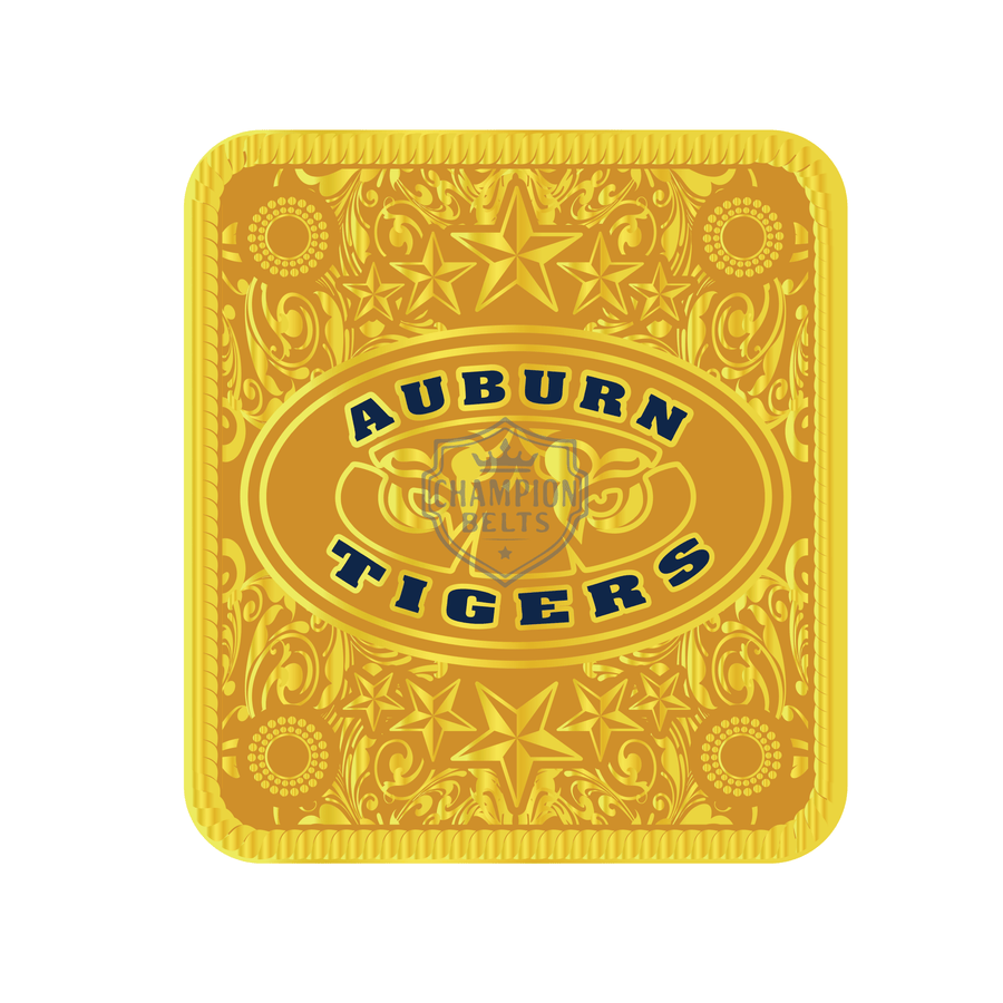 AU Inspired Gold Championship Belt Plate – Royal Crest Edition - Championship BeltschampionbeltsshopChampionship BeltsstandardAU Inspired Gold Championship Belt Plate – Royal Crest Edition