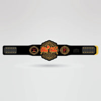Custom Cha Cha Champion Belt – Fully Personalized - Championship BeltsCha ChachampionbeltsshopChampionship BeltsStandard 2mm Thick PlatesCustom Cha Cha Champion Belt with gold center plate and black strap