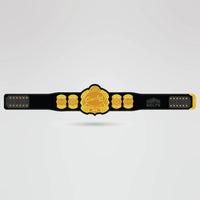 Custom Charlie's Champion Belt - Championship BeltsCharlie'schampionbeltsshopChampionship BeltsStandard 2mm Thick PlatesCustom Charlie's Champion Belt with golden center plate and black strap
