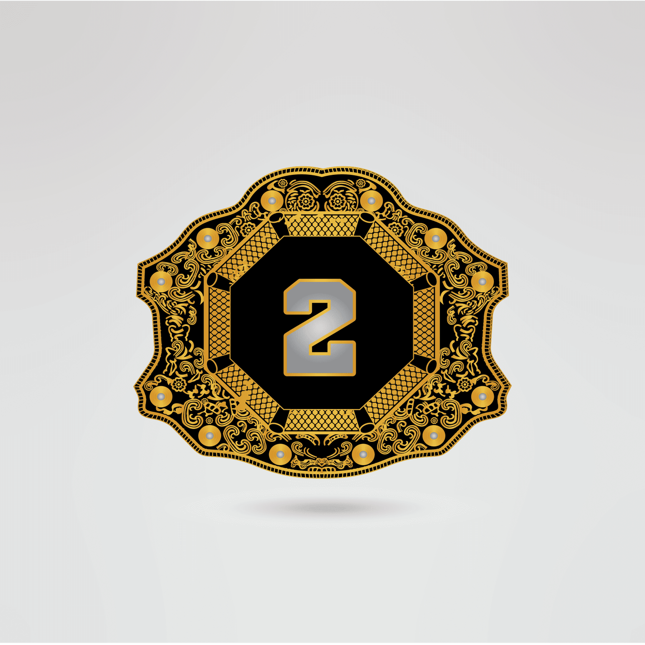 Custom Cornhole Champion Championship Belt - Championship BeltsCustom CornholechampionbeltsshopChampionship BeltsStandard 2mm Thick PlatesLeft side plate of the customizable Cornhole Champion belt, ideal for logos and text.
