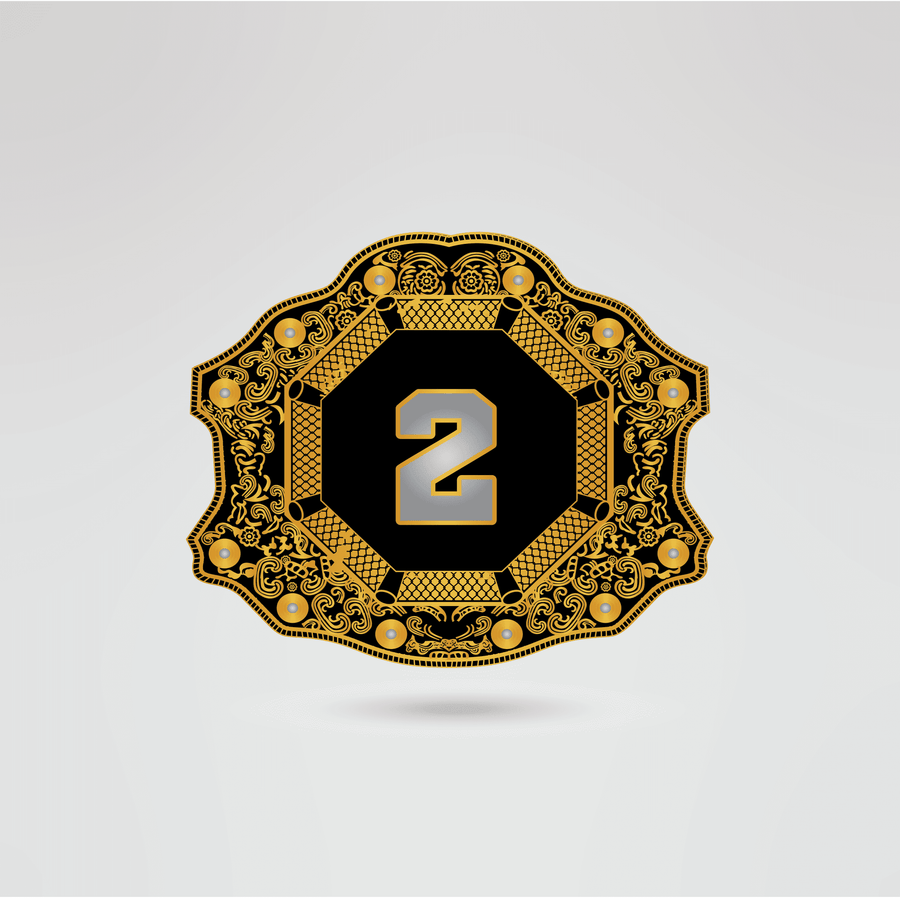 Custom Cornhole Champion Championship Belt - Championship BeltsCustom CornholechampionbeltsshopChampionship BeltsStandard 2mm Thick PlatesLeft side plate of the customizable Cornhole Champion belt, ideal for logos and text.