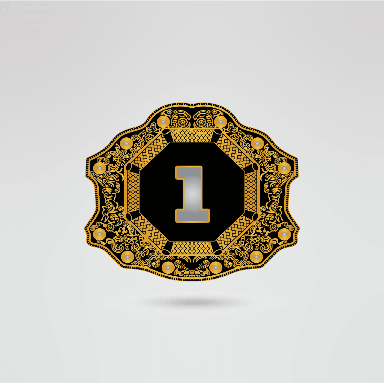 Custom Cornhole Champion Championship Belt - Championship BeltsCustom CornholechampionbeltsshopChampionship BeltsStandard 2mm Thick PlatesRight side plate of the customizable Cornhole Champion belt, featuring space for logos and text.