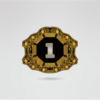 Custom Cornhole Champion Championship Belt - Championship BeltsCustom CornholechampionbeltsshopChampionship BeltsStandard 2mm Thick PlatesRight side plate of the customizable Cornhole Champion belt, featuring space for logos and text.