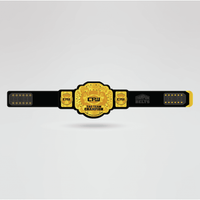 Custom CPW Tag Team Champion Belt - Championship BeltsTag TeamchampionbeltsshopChampionship BeltsStandard 2mm Thick PlatesCustom CPW Tag Team Champion Belt with golden center plate and black strap