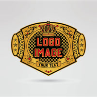 Custom CWR Lioness Champion Belt - Championship BeltsCWRchampionbeltsshopChampionship BeltsStandard 2mm Thick PlatesCustom logo and text area on CWR Lioness Champion Belt center plate