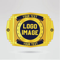 Custom Fantasy Football Champion Belt - Championship BeltsFantasy FootballchampionbeltsshopChampionship BeltsStandard 2mm Thick PlatesCustom logo and text area on Fantasy Football Champion Belt center plate