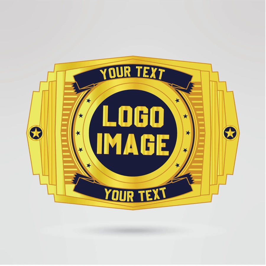 Custom Fantasy Football Champion Belt - Championship BeltsFantasy FootballchampionbeltsshopChampionship BeltsStandard 2mm Thick PlatesCustom logo and text area on Fantasy Football Champion Belt center plate