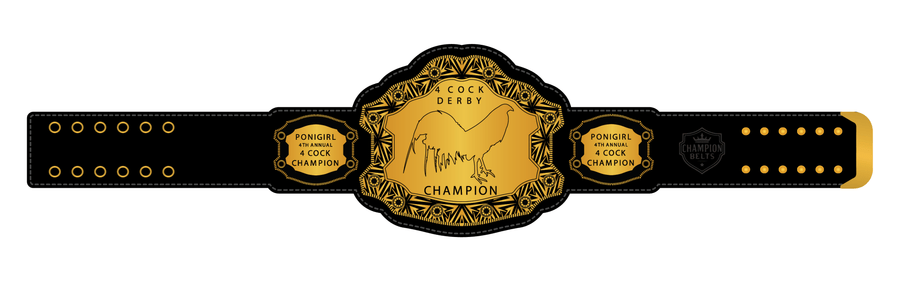 Custom Gold Champion Belt Plate – 4th Annual Event Edition - Championship BeltschampionbeltsshopChampionship BeltsstandardCustom Gold Champion Belt Plate – 4th Annual Event Edition