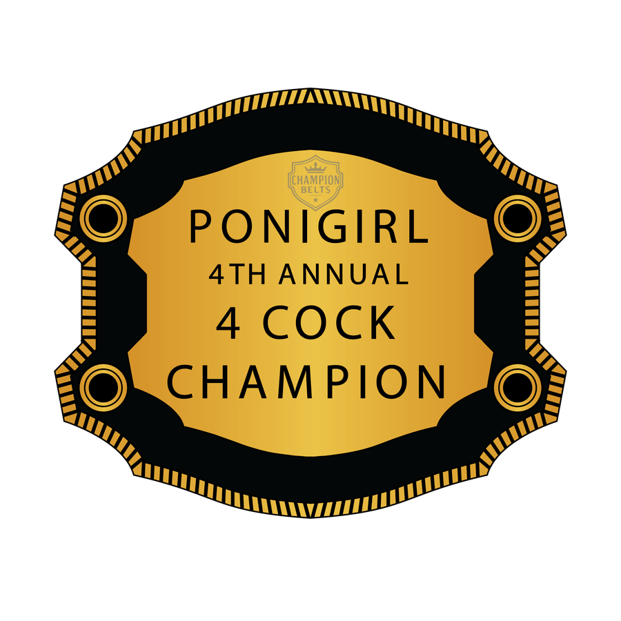 Custom Gold Champion Belt Plate – 4th Annual Event Edition - Championship BeltschampionbeltsshopChampionship BeltsstandardCustom Gold Champion Belt Plate – 4th Annual Event Edition