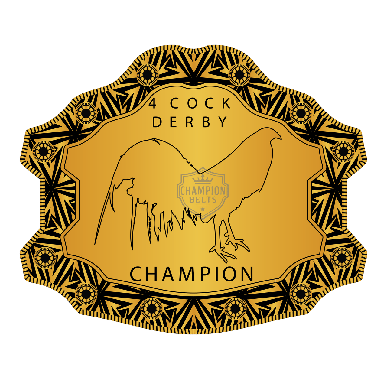 Custom Gold Champion Belt Plate – 4th Annual Event Edition - Championship BeltschampionbeltsshopChampionship BeltsstandardCustom Gold Champion Belt Plate – 4th Annual Event Edition