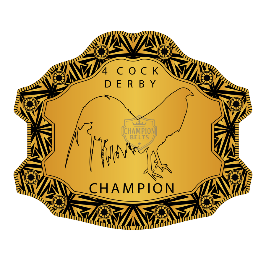 Custom Gold Champion Belt Plate – 4th Annual Event Edition - Championship BeltschampionbeltsshopChampionship BeltsstandardCustom Gold Champion Belt Plate – 4th Annual Event Edition