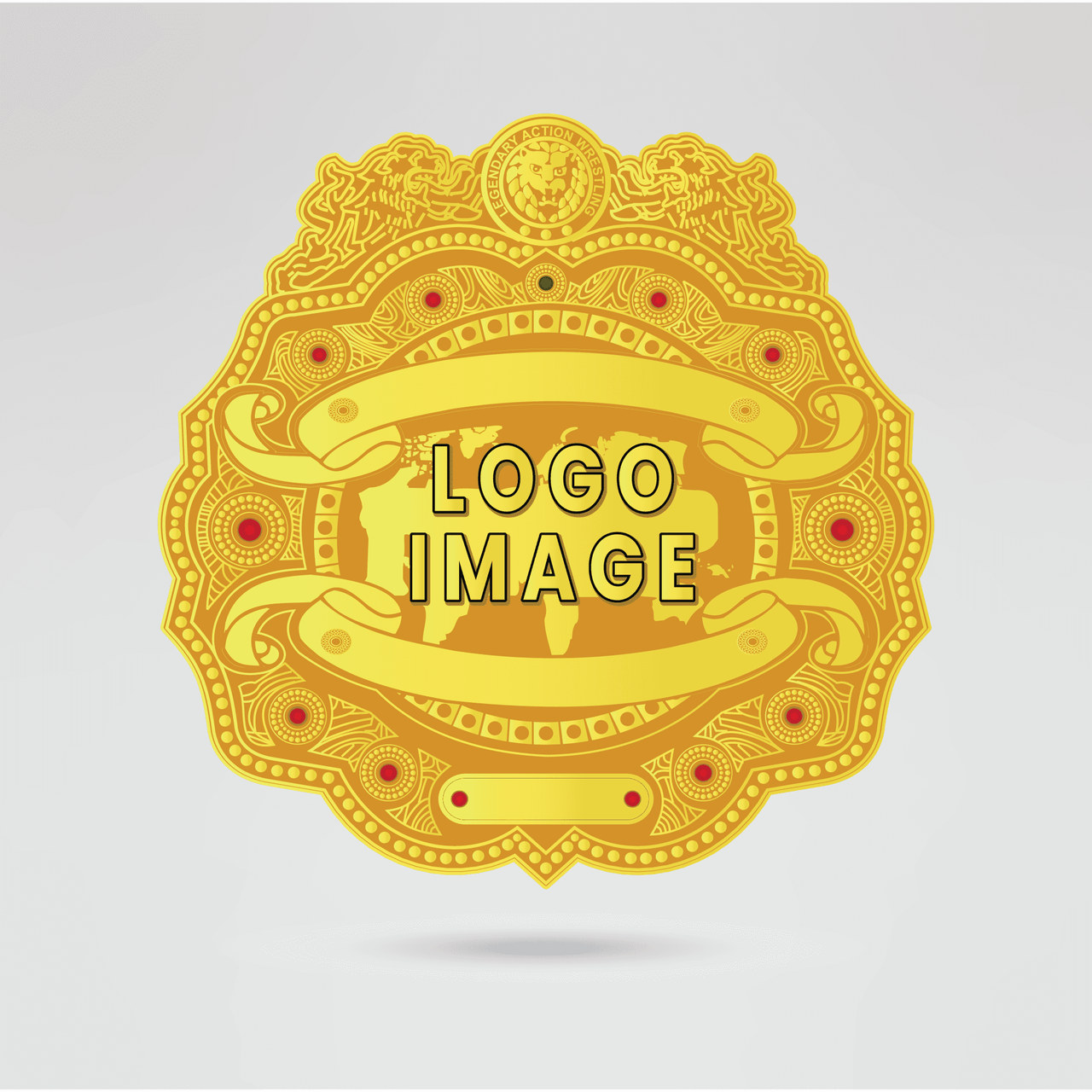 Custom IWGP Champion Wrestling Belt - Championship BeltsIWGPchampionbeltsshopChampionship BeltsStandard 2mm Thick PlatesCustom logo and text area on IWGP Champion Wrestling Belt center plate