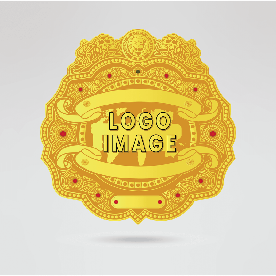 Custom IWGP Champion Wrestling Belt - Championship BeltsIWGPchampionbeltsshopChampionship BeltsStandard 2mm Thick PlatesCustom logo and text area on IWGP Champion Wrestling Belt center plate