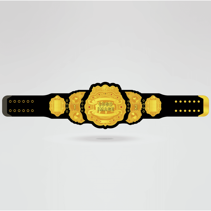Custom IWGP Champion Wrestling Belt - Championship BeltsIWGPchampionbeltsshopChampionship BeltsStandard 2mm Thick PlatesCustomization layout for IWGP Champion Wrestling Belt with center plate and side plates