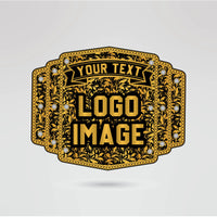 Custom KO - D Championship Belt – Fully Customizable Design - Championship BeltsKO - DchampionbeltsshopChampionship BeltsStandard 2mm Thick PlatesCustomizable main plate of the KO - D Championship belt featuring the KO - D logo and space for additional logos and text.