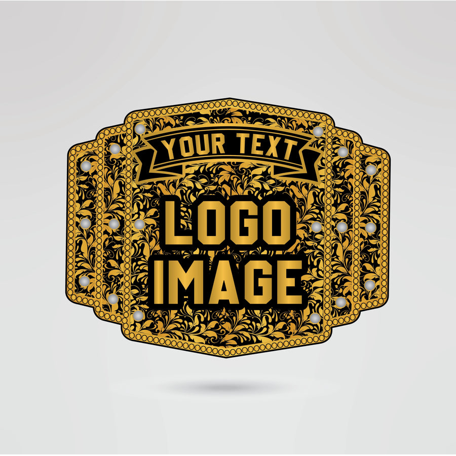 Custom KO - D Championship Belt – Fully Customizable Design - Championship BeltsKO - DchampionbeltsshopChampionship BeltsStandard 2mm Thick PlatesCustomizable main plate of the KO - D Championship belt featuring the KO - D logo and space for additional logos and text.