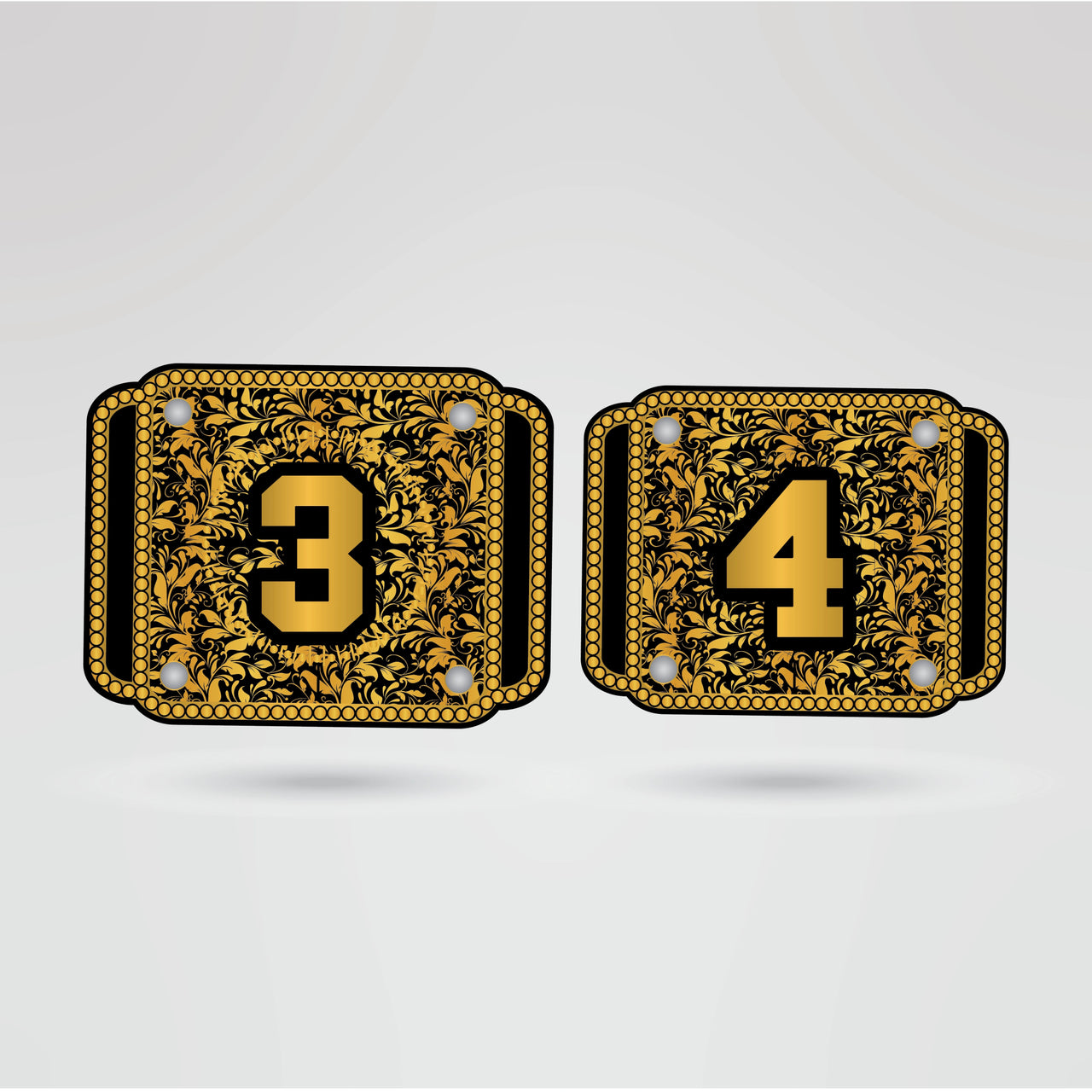 Custom KO - D Championship Belt – Fully Customizable Design - Championship BeltsKO - DchampionbeltsshopChampionship BeltsStandard 2mm Thick PlatesAdditional customizable left and right side plates of the KO - D Championship belt with space for logos and text.