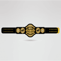 Custom Women’s Clash Champion Belt - Championship BeltsWomen’schampionbeltsshopChampionship BeltsStandard 2mm Thick PlatesCustom Women’s Clash Champion Belt with golden center plate and black strap