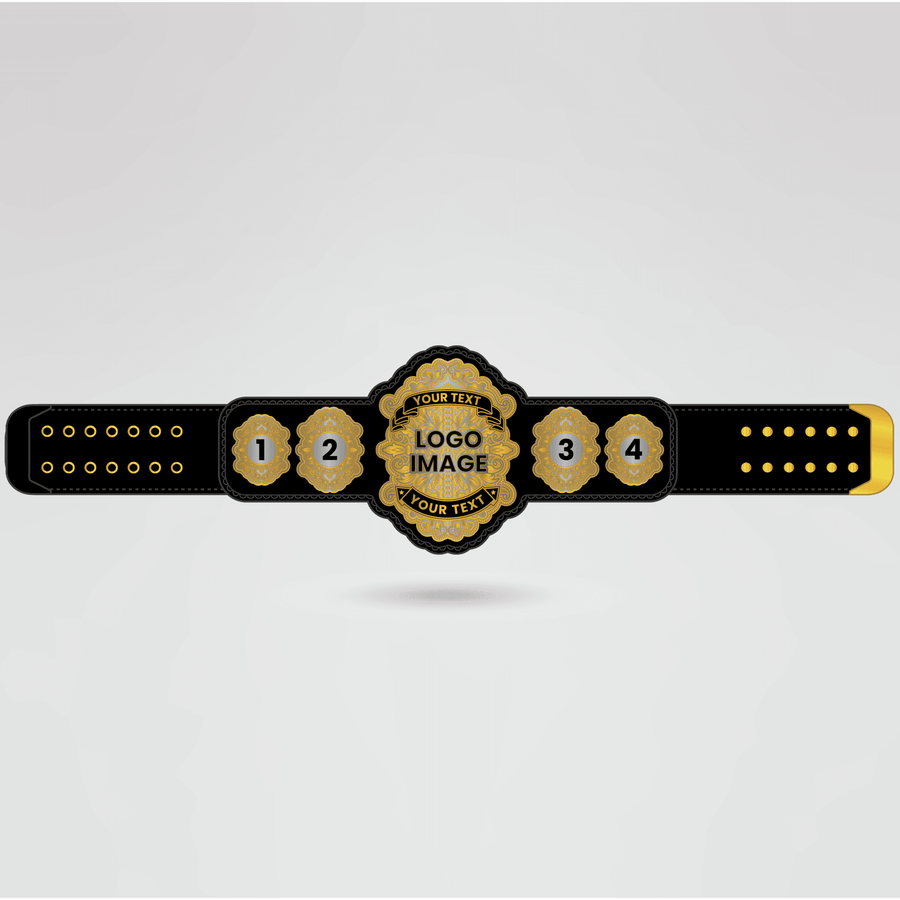 Custom Women’s Clash Champion Belt - Championship BeltsWomen’schampionbeltsshopChampionship BeltsStandard 2mm Thick PlatesCustomization layout for Women’s Clash Champion Belt with center plate and side plates