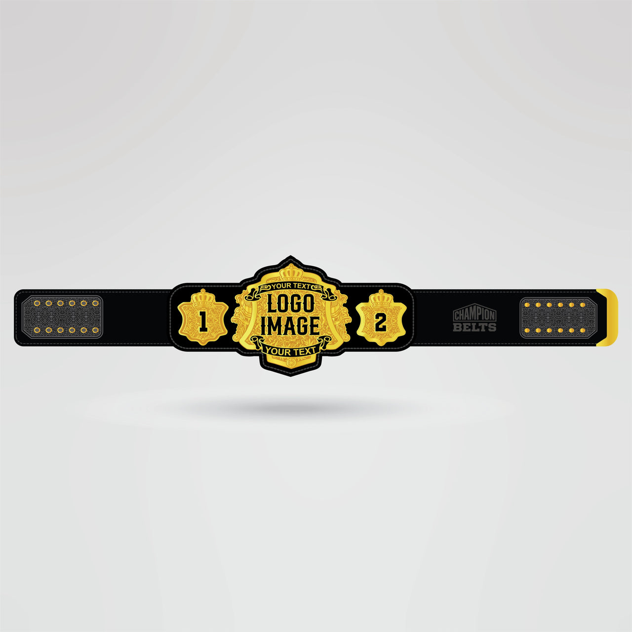Custom World Brawl Champion Belt - Championship BeltsBrawlchampionbeltsshopChampionship BeltsStandard 2mm Thick PlatesChampionship belt template with logo and side plate customization