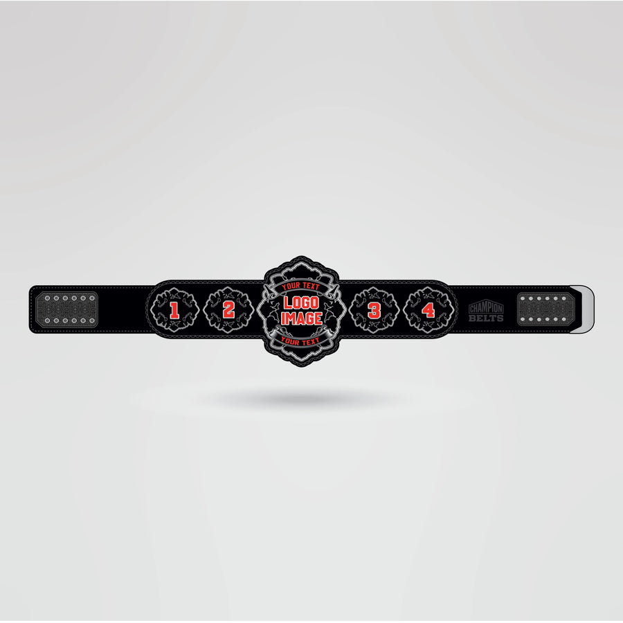 Customizable Great Lakes Battle Creek Championship Belt - Championship BeltsGreat Lakes BattlechampionbeltsshopChampionship BeltsStandard 2mm Thick PlatesCustomization template showing where logos, text, and design elements can be placed on the Great Lakes Battle Creek Championship Belt.