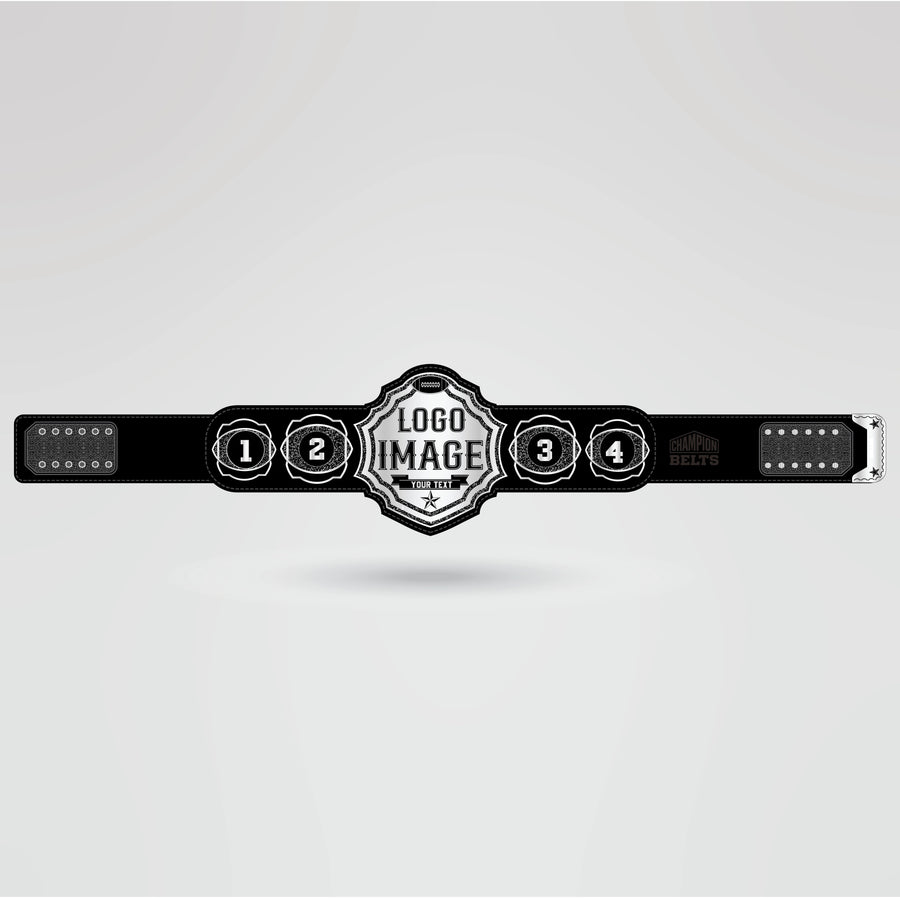 Dallas Cowboys Custom Championship Belt - Championship BeltsDallas CowboyschampionbeltsshopChampionship BeltsStandard 2mm Thick Platesemplate showing customizable sections of the Dallas Cowboys championship belt for logos, text, and styles.