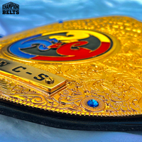 Custom Splatfest World Heavyweight Championship Belt with Detailed Gold Plates