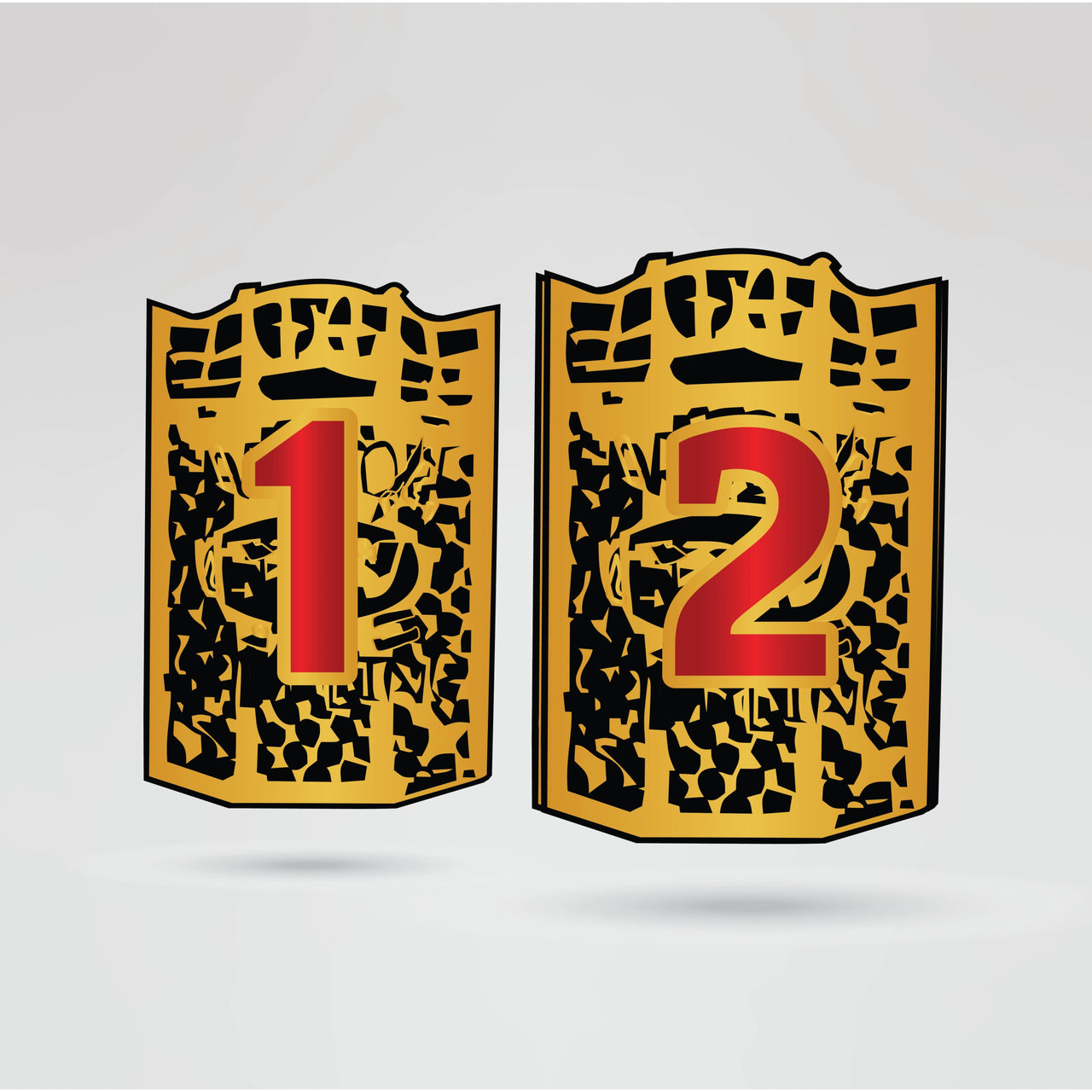 Fat Daddy Enforcer Championship Belt - Championship BeltsFat Daddy EnforcerchampionbeltsshopChampionship BeltsStandard 2mm Thick PlatesLeft and right side plates of the Fat Daddy Enforcer Championship belt, ideal for logos, text, and custom graphics.