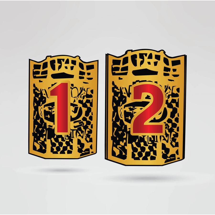 Fat Daddy Enforcer Championship Belt - Championship BeltsFat Daddy EnforcerchampionbeltsshopChampionship BeltsStandard 2mm Thick PlatesLeft and right side plates of the Fat Daddy Enforcer Championship belt, ideal for logos, text, and custom graphics.