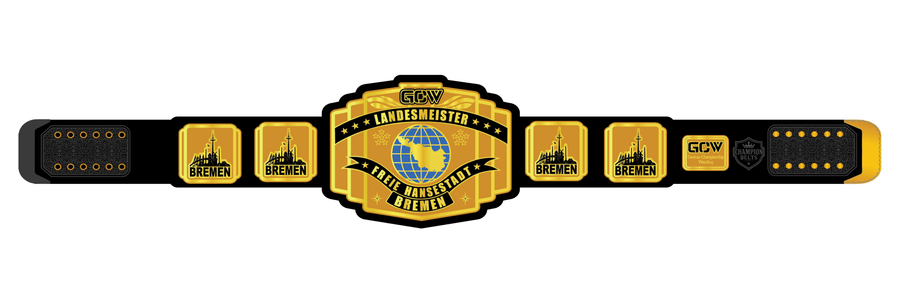 GCW Bremen State Champion Belt Plate – Landesmeister Edition - Championship BeltschampionbeltsshopChampionship BeltsstandardGCW Bremen State Champion Belt Plate – Landesmeister Edition