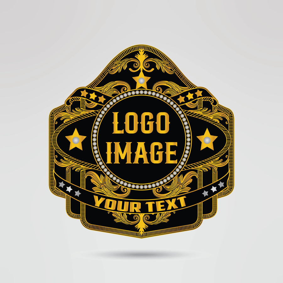 Georgia Championship Wrestling Belt - Championship BeltsGeorgiachampionbeltsshopChampionship BeltsStandard 2mm Thick PlatesCustomizable center plate of the Georgia Championship Wrestling belt, featuring space for logos, text, and graphics.