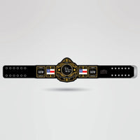 Georgia Championship Wrestling Belt - Championship BeltsGeorgiachampionbeltsshopChampionship BeltsStandard 2mm Thick PlatesReal - life image of the Georgia Championship Wrestling belt, showcasing the bold gold and black design.