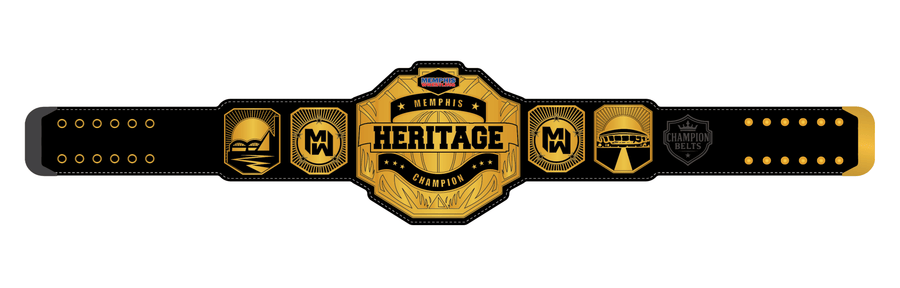Memphis Heritage Champion Belt Plate – Legacy Gold Edition - Championship BeltschampionbeltsshopChampionship BeltsstandardMemphis Heritage Champion Belt Plate – Legacy Gold Edition