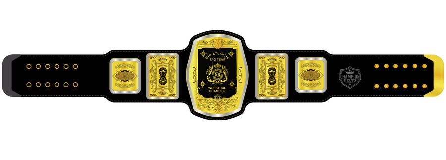 Mid - Atlantic Tag Team Wrestling Champion Belt Plate – Classic Gold & Black Edition - Championship BeltschampionbeltsshopChampionship BeltsstandardMid - Atlantic Tag Team Wrestling Champion Belt Plate – Classic Gold & Black Edition