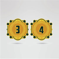 Another set of customizable left and right side plates for the University of Georgia National Championship belt, allowing for personalized designs.