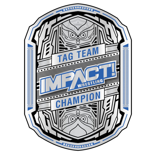 Impact Wrestling Tag Team Champion Belt Plate – Silver & Blue Edition