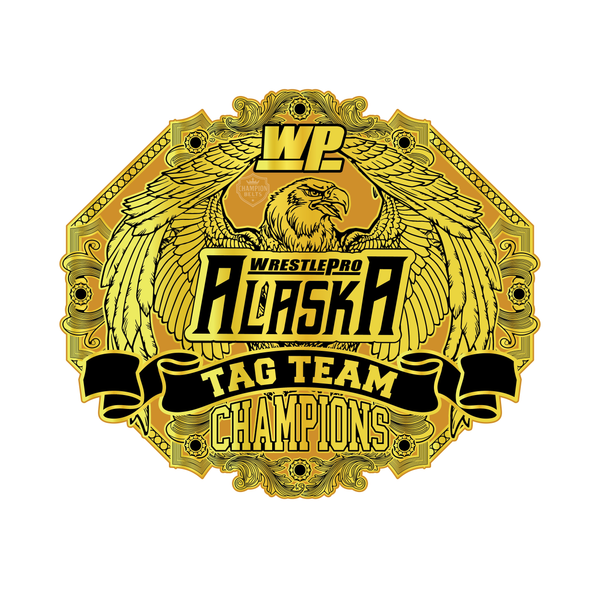 WrestlePro Alaska Tag Team Championship Belt Plate – Gold Edition