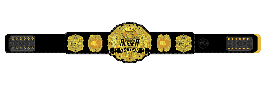 WrestlePro Alaska Tag Team Championship Belt Plate – Gold Edition - Championship BeltschampionbeltsshopChampionship BeltsStandardWrestlePro Alaska Tag Team Championship Belt Plate – Gold Edition